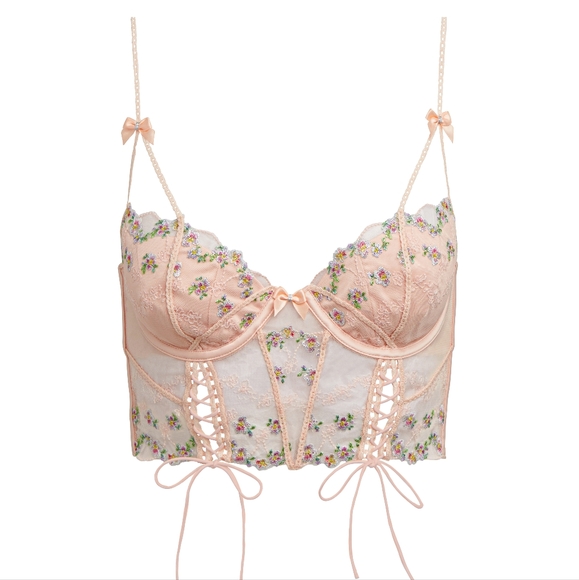 For Love And Lemons Other - Emma Embroidered Bustier for love and lemons xxs